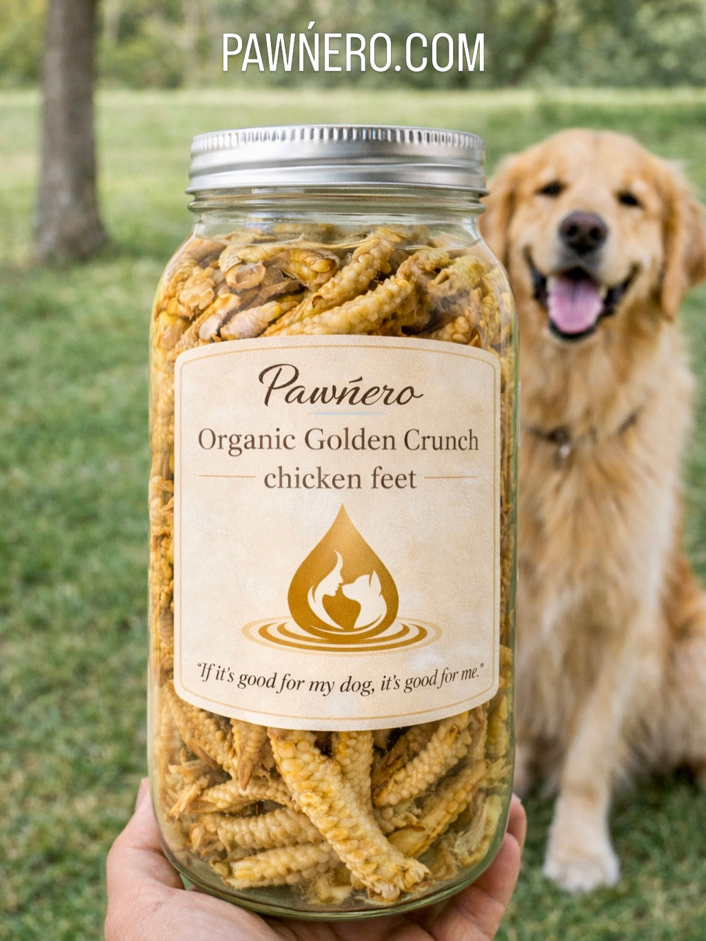 Pawñero Organic Golden Crunch Chicken Feet
